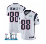 Men's Nike New England Patriots #88 Martellus Bennett White Vapor Untouchable Limited Player Super Bowl LII NFL Jersey