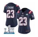 Women's Nike New England Patriots #23 Patrick Chung Limited Navy Blue Rush Vapor Untouchable Super Bowl LII NFL Jersey