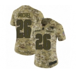 Women's Nike New England Patriots #26 Sony Michel Limited Camo 2018 Salute to Service NFL Jersey
