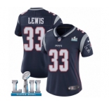 Women's Nike New England Patriots #33 Dion Lewis Navy Blue Team Color Vapor Untouchable Limited Player Super Bowl LII NFL Jersey