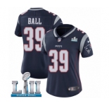 Women's Nike New England Patriots #39 Montee Ball Navy Blue Team Color Vapor Untouchable Limited Player Super Bowl LII NFL Jersey