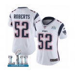 Women's Nike New England Patriots #52 Elandon Roberts White Vapor Untouchable Limited Player Super Bowl LII NFL Jersey
