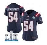Women's Nike New England Patriots #54 Dont'a Hightower Limited Navy Blue Rush Vapor Untouchable Super Bowl LII NFL Jersey