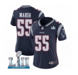 Women's Nike New England Patriots #55 Cassius Marsh Navy Blue Team Color Vapor Untouchable Limited Player Super Bowl LII NFL Jersey