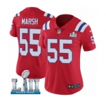 Women's Nike New England Patriots #55 Cassius Marsh Red Alternate Vapor Untouchable Limited Player Super Bowl LII NFL Jersey