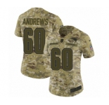 Women's Nike New England Patriots #60 David Andrews Limited Camo 2018 Salute to Service NFL Jersey