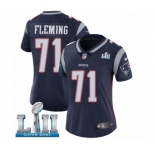 Women's Nike New England Patriots #71 Cameron Fleming Navy Blue Team Color Vapor Untouchable Limited Player Super Bowl LII NFL Jersey