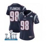 Women's Nike New England Patriots #98 Trey Flowers Navy Blue Team Color Vapor Untouchable Limited Player Super Bowl LII NFL Jersey