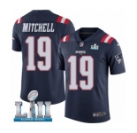 Youth Nike New England Patriots #19 Malcolm Mitchell Limited Navy Blue Rush Vapor Untouchable Super Bowl LII NFL Jersey