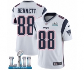 Youth Nike New England Patriots #88 Martellus Bennett White Vapor Untouchable Limited Player Super Bowl LII NFL Jersey