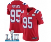 Youth Nike New England Patriots #95 Derek Rivers Red Alternate Vapor Untouchable Limited Player Super Bowl LII NFL Jersey