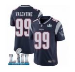 Youth Nike New England Patriots #99 Vincent Valentine Navy Blue Team Color Vapor Untouchable Limited Player Super Bowl LII NFL Jersey