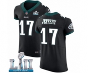 Men's Nike Philadelphia Eagles #17 Alshon Jeffery Black Vapor Untouchable Elite Player Super Bowl LII NFL Jersey
