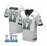 Men's Nike Philadelphia Eagles #17 Alshon Jeffery Elite White Road Drift Fashion Super Bowl LII NFL Jersey