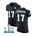Men's Nike Philadelphia Eagles #17 Harold Carmichael Black Vapor Untouchable Elite Player Super Bowl LII NFL Jersey