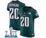 Men's Nike Philadelphia Eagles #20 Brian Dawkins Midnight Green Team Color Vapor Untouchable Elite Player Super Bowl LII NFL Jersey