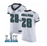 Men's Nike Philadelphia Eagles #28 Wendell Smallwood White Vapor Untouchable Elite Player Super Bowl LII NFL Jersey