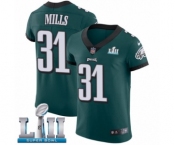 Men's Nike Philadelphia Eagles #31 Jalen Mills Midnight Green Team Color Vapor Untouchable Elite Player Super Bowl LII NFL Jersey