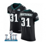 Men's Nike Philadelphia Eagles #31 Wilbert Montgomery Black Vapor Untouchable Elite Player Super Bowl LII NFL Jersey