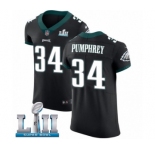 Men's Nike Philadelphia Eagles #34 Donnel Pumphrey Black Vapor Untouchable Elite Player Super Bowl LII NFL Jersey