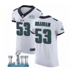 Men's Nike Philadelphia Eagles #53 Nigel Bradham White Vapor Untouchable Elite Player Super Bowl LII NFL Jersey
