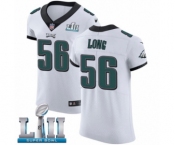 Men's Nike Philadelphia Eagles #56 Chris Long White Vapor Untouchable Elite Player Super Bowl LII NFL Jersey