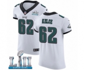 Men's Nike Philadelphia Eagles #62 Jason Kelce White Vapor Untouchable Elite Player Super Bowl LII NFL Jersey