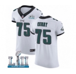 Men's Nike Philadelphia Eagles #75 Vinny Curry White Vapor Untouchable Elite Player Super Bowl LII NFL Jersey
