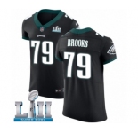 Men's Nike Philadelphia Eagles #79 Brandon Brooks Black Vapor Untouchable Elite Player Super Bowl LII NFL Jersey