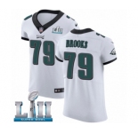 Men's Nike Philadelphia Eagles #79 Brandon Brooks White Vapor Untouchable Elite Player Super Bowl LII NFL Jersey