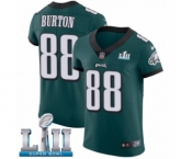 Men's Nike Philadelphia Eagles #88 Trey Burton Midnight Green Team Color Vapor Untouchable Elite Player Super Bowl LII NFL Jersey