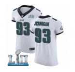 Men's Nike Philadelphia Eagles #93 Timmy Jernigan White Vapor Untouchable Elite Player Super Bowl LII NFL Jersey