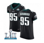 Men's Nike Philadelphia Eagles #95 Mychal Kendricks Black Vapor Untouchable Elite Player Super Bowl LII NFL Jersey
