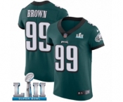 Men's Nike Philadelphia Eagles #99 Jerome Brown Midnight Green Team Color Vapor Untouchable Elite Player Super Bowl LII NFL Jersey