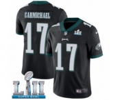 Men's Nike Philadelphia Eagles #17 Harold Carmichael Black Alternate Vapor Untouchable Limited Player Super Bowl LII NFL Jersey