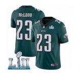 Men's Nike Philadelphia Eagles #23 Rodney McLeod Midnight Green Team Color Vapor Untouchable Limited Player Super Bowl LII NFL Jersey