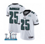 Men's Nike Philadelphia Eagles #25 Tommy McDonald White Vapor Untouchable Limited Player Super Bowl LII NFL Jersey