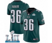 Men's Nike Philadelphia Eagles #36 Jay Ajayi Midnight Green Team Color Vapor Untouchable Limited Player Super Bowl LII NFL Jersey