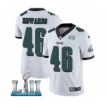 Men's Nike Philadelphia Eagles #46 Herman Edwards White Vapor Untouchable Limited Player Super Bowl LII NFL Jersey