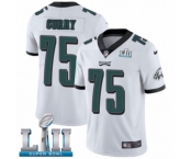 Men's Nike Philadelphia Eagles #75 Vinny Curry White Vapor Untouchable Limited Player Super Bowl LII NFL Jersey