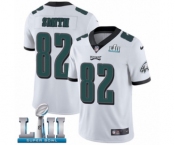 Men's Nike Philadelphia Eagles #82 Torrey Smith White Vapor Untouchable Limited Player Super Bowl LII NFL Jersey
