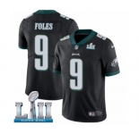 Men's Nike Philadelphia Eagles #9 Nick Foles Black Alternate Vapor Untouchable Limited Player Super Bowl LII NFL Jersey