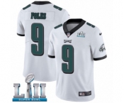 Men's Nike Philadelphia Eagles #9 Nick Foles White Vapor Untouchable Limited Player Super Bowl LII NFL Jersey
