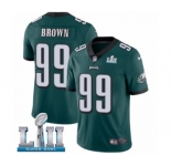 Men's Nike Philadelphia Eagles #99 Jerome Brown Midnight Green Team Color Vapor Untouchable Limited Player Super Bowl LII NFL Jersey