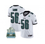 Nike Philadelphia Eagles #56 Chris Long White Super Bowl LII Champions Men Stitched NFL Vapor Untouchable Limited Jersey