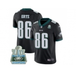 Nike Philadelphia Eagles #86 Zach Ertz Black Alternate Super Bowl LII Champions Men Stitched NFL Vapor Untouchable Limited Jersey