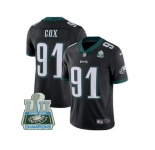 Nike Philadelphia Eagles #91 Fletcher Cox Black Alternate Super Bowl LII Champions Men Stitched NFL Vapor Untouchable Limited Jersey