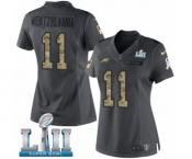 Women's Nike Philadelphia Eagles #11 Carson Wentz Limited Black 2016 Salute to Service Wentzylvania Super Bowl LII NFL Jersey