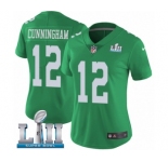 Women's Nike Philadelphia Eagles #12 Randall Cunningham Limited Green Rush Vapor Untouchable Super Bowl LII NFL Jersey