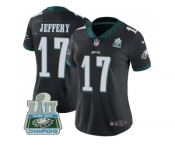 Womens Nike Philadelphia Eagles #17 Alshon Jeffery Black Alternate Super Bowl LII Champions Stitched NFL Vapor Untouchable Limited Jersey